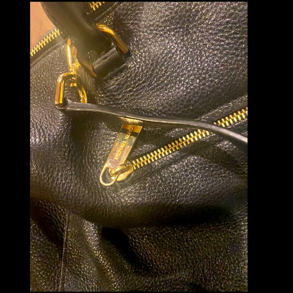 NWT Michael Kors Black Pebbled Leather Kirby Satchel purse pocketbook handbag - Picture 5 of 8